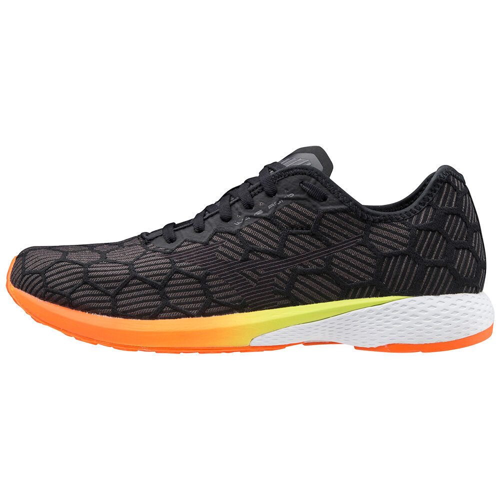 Panske Bezecke Topanky Mizuno Wave Aero 18 Čierne/Oranžové Vypredaj GTQM81496